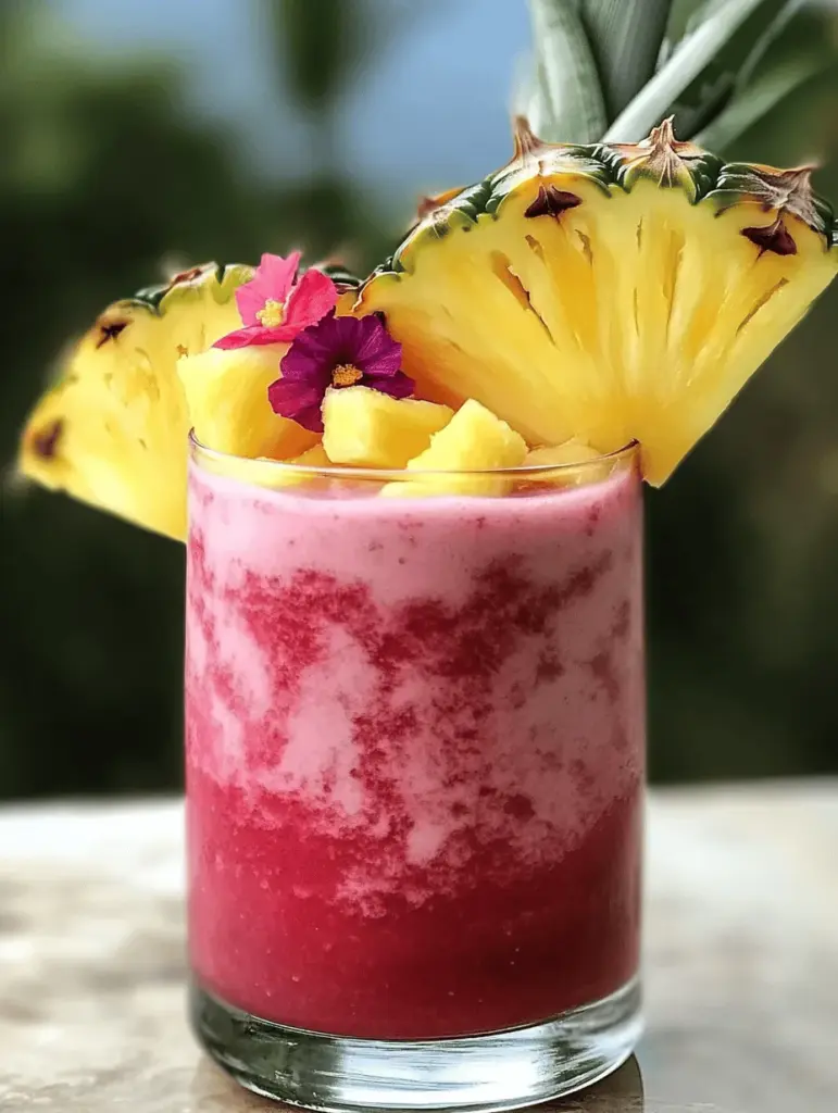 Discover a refreshing Hibiscus Tea Pineapple Smoothie recipe that blends vibrant flavors and health benefits in every sip. This tropical delight combines the floral notes of hibiscus tea with sweet pineapple, creating a deliciously nutritious beverage perfect for any time of day. Packed with antioxidants and vitamin C, it’s both revitalizing and satisfying. Ideal for a quick breakfast or an afternoon treat, this smoothie will brighten up your routine.