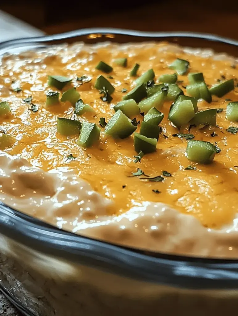 Indulge in the ultimate party snack with this Spicy Creamy Jalapeño Popper Dip! Bursting with bold flavors, this dip combines cream cheese, jalapeños, and savory spices for a deliciously creamy and spicy treat. Perfect for game day, gatherings, or movie nights, it's easy to make and guaranteed to impress your guests. Serve it with tortilla chips or veggies for double the fun! Try this crowd-pleaser recipe today!