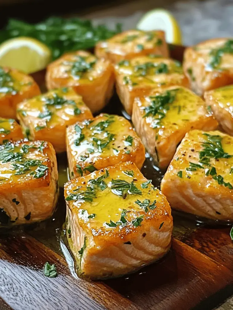 Discover the perfect savory lemon butter salmon bites recipe that will elevate your next meal! These bite-sized delights are packed with flavor and easy to prepare, making them an ideal choice for appetizers or a light dinner. With a zesty lemon infusion and rich butter, they are sure to impress your family and friends. Dive into a delicious culinary experience and bring a touch of gourmet dining to your kitchen. Try this tasty recipe today!