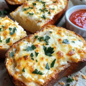 To make cheesy garlic bread, you need a few key ingredients. First, choose your bread. Ciabatta or French bread works great. These breads have a nice texture that holds up well.