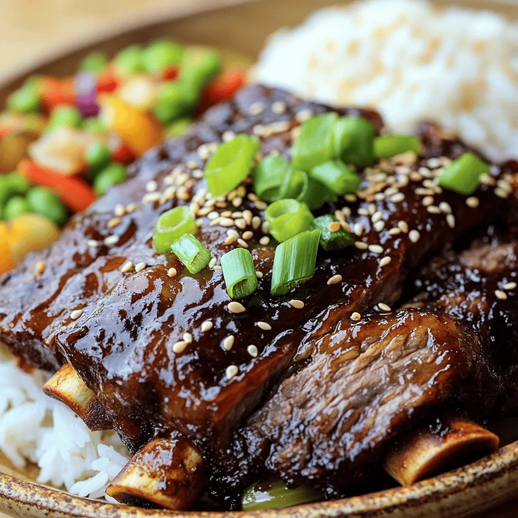The secret to a great Asian beef short rib dish lies in the marinade. This mix of flavors brings out the meat's best.