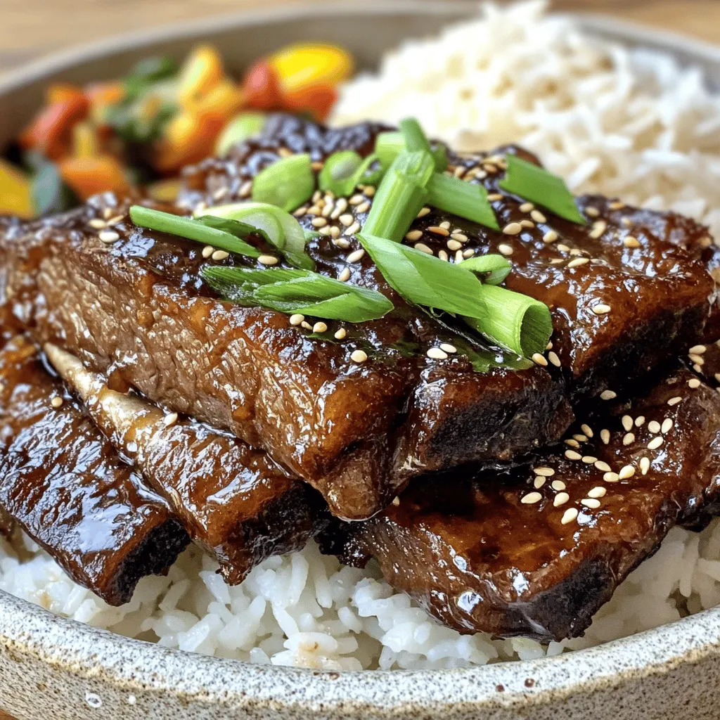 The secret to a great Asian beef short rib dish lies in the marinade. This mix of flavors brings out the meat's best.