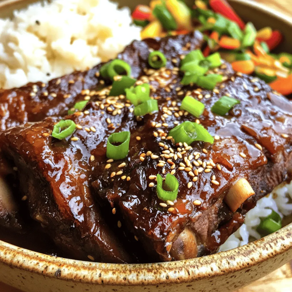 The secret to a great Asian beef short rib dish lies in the marinade. This mix of flavors brings out the meat's best.
