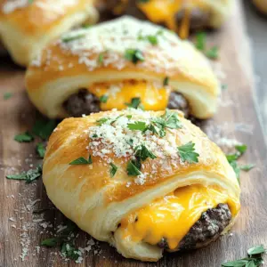 To make easy garlic parmesan cheeseburger bombs, you need a few key items. First, grab one pound of ground beef. This will form the base of your bombs. Next, you will need garlic powder and onion powder. Each adds great flavor to the beef. Worcestershire sauce gives it a tasty kick. Don't forget salt and pepper to season!
