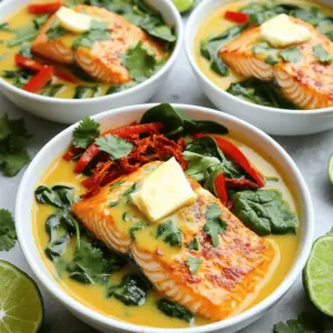 Coconut Curry Salmon with Garlic Butter is a treat. You need some key ingredients for this dish to shine. First, you have salmon. It brings rich flavor and healthy fats. You want fresh salmon fillets for the best taste.