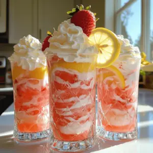 To make whipped pink lemonade, you need fresh and simple ingredients. The main star is fresh lemon juice. You will need about 1 cup, which usually comes from 4-6 lemons. Fresh juice gives a bright and zesty taste. Next, grab 1 cup of granulated sugar. This sweetens the drink and balances the tartness of the lemons.