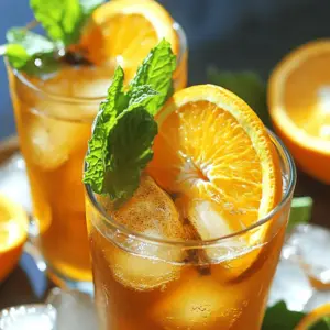 To make an easy iced tea recipe, you need just a few simple ingredients. The main items are black tea, orange, and cinnamon.