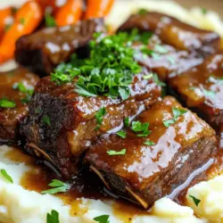 For a great dish, you need the right ingredients. The main star here is beef short ribs. Choose bone-in ribs for rich flavor. You will also need olive oil, onion, carrots, and celery. These veggies add sweetness and depth. Garlic brings a nice aroma and taste.