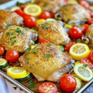 To make the Sheet Pan Lemon Garlic Herb Chicken, here is what you need.