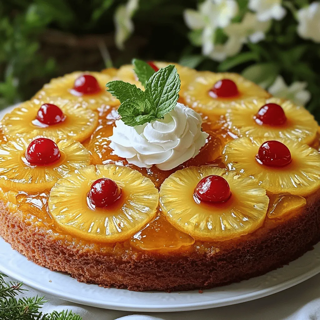 To make this classic pineapple upside-down cake, you will need: