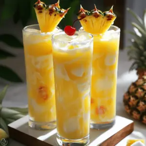 To make the Pineapple Upside Down Cake Drink, you need a few simple ingredients. Here’s what you will need: