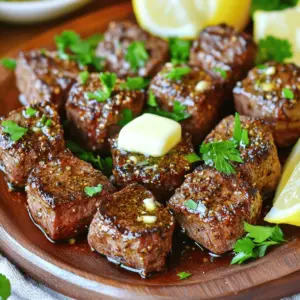 For Cajun garlic butter steak bites, you need a few key items: - 1 pound sirloin steak, cut into bite-sized cubes - 1 tablespoon Cajun seasoning - 1 teaspoon salt - 1 teaspoon black pepper - 3 tablespoons butter - 4 cloves garlic, minced - 2 tablespoons fresh parsley, chopped (for garnish) - Lemon wedges (for serving)