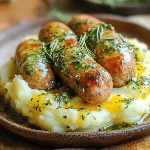 To make Sassy Bangers and Mash, gather the following ingredients: - 4 pork sausages (or your choice of vegetarian/vegan alternatives) - 4 large Yukon Gold potatoes, peeled and chopped - 2 tablespoons unsalted butter - ⅓ cup milk (or plant-based milk) - Salt and pepper to taste - 2 tablespoons olive oil - 4 cloves garlic, minced - 1 tablespoon fresh rosemary, chopped - 1 tablespoon fresh thyme, chopped - ¼ cup vegetable broth