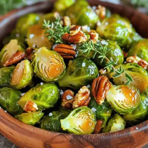 - Fresh Brussels sprouts - 3 tablespoons olive oil - 1/4 cup pure maple syrup - 1/4 teaspoon sea salt - 1/4 teaspoon black pepper - 1/2 teaspoon garlic powder - 1/4 teaspoon crushed red pepper flakes (optional for a kick) - 1/4 cup chopped pecans (for garnish) - Fresh thyme leaves (for garnish, optional) To make maple glazed Brussels sprouts, you need just a few key ingredients. First, fresh Brussels sprouts are essential. They give the dish its vibrant color and texture. Next, you will need olive oil and pure maple syrup. The syrup adds sweetness and a lovely glaze. For seasoning, use sea salt, black pepper, and garlic powder. They enhance the sprouts' natural flavor. If you like a little heat, add crushed red pepper flakes. They bring a nice kick to the dish. Finally, for garnishes, chopped pecans add crunch and flavor. Fresh thyme leaves brighten the dish and make it look pretty. These ingredients come together to create a delicious side dish that everyone will love. You can find the full recipe for detailed steps on how to prepare this tasty treat. 1. Preheating the oven: Start by preheating your oven to 400°F (200°C). This hot temperature helps the Brussels sprouts roast well, giving them a nice caramelized flavor. 2. Mixing the ingredients: In a large bowl, combine the halved Brussels sprouts with olive oil, maple syrup, sea salt, black pepper, garlic powder, and crushed red pepper flakes if you want some heat. Toss everything together until each sprout is well coated. This step is key for flavor! 1. Spreading Brussels sprouts on baking sheet: Once mixed, spread the Brussels sprouts onto a baking sheet. Make sure they lay flat in a single layer. This helps them cook evenly and get that perfect golden brown color. 2. Roasting details like time and flipping: Place the baking sheet in the oven and roast the sprouts for 25 to 30 minutes. Halfway through, flip them over. This ensures both sides get crispy and caramelized. When done, they should look golden and smell sweet from the maple glaze. You can find the full recipe here: [Full Recipe]. To get that perfect glaze on your Brussels sprouts, start with the right oven temperature. Set your oven to 400°F (200°C). This heat helps caramelize the maple syrup. It gives the sprouts a sweet, sticky coat. If your oven runs hot, check the sprouts often. You want them golden, not burnt. Even seasoning is key. After mixing the sprouts with oil and maple syrup, toss them well. Ensure each sprout is coated evenly. This helps every bite burst with flavor. Use your hands if needed; it’s the best way to mix! Pair your maple glazed Brussels sprouts with fun flavors. Try adding crispy bacon or pancetta for a savory twist. Nuts like almonds or walnuts add crunch. Fresh herbs like rosemary or sage can enhance the dish's taste. These sprouts go well with proteins. Serve them beside roasted chicken or grilled salmon. They also complement grains like quinoa or farro. Each bite will be balanced and delicious! For more delicious ideas, check out the Full Recipe to explore variations and cooking methods. Happy cooking! {{image_2}} You can easily change the taste of maple glazed Brussels sprouts. Adding spices can give them a new twist. For example, try adding a pinch of smoked paprika for a smoky kick. You can also mix in fresh herbs like rosemary or sage. These herbs bring a fresh, earthy taste to your dish. If you want to switch up the glaze, consider using balsamic vinegar. It adds a tangy flavor that complements the sprouts well. Honey can also work if you prefer a sweeter touch. Simply replace the maple syrup with an equal amount of honey. Each option offers a unique taste that can surprise your guests. You do not have to stick to just roasting. You can grill Brussels sprouts for a nice char. Just toss them in a bit of olive oil and seasonings before grilling. This method adds a smoky flavor that is hard to resist. Stovetop cooking is another quick and easy option. Sauté Brussels sprouts in a pan with olive oil and seasonings. Cook them until they are tender and golden. This method is great for a fast side dish. For the full recipe, check out the details earlier. To keep your maple glazed Brussels sprouts fresh, store them properly. First, let the sprouts cool down to room temperature. Then, place them in an airtight container. This helps keep moisture in and prevents them from drying out. You can refrigerate leftovers for up to three days. If you want to keep them longer, freezing is a great option. For freezing, spread the Brussels sprouts on a baking sheet. Make sure they are in a single layer. Freeze them for about two hours until they are solid. After that, transfer them to a freezer-safe bag. This method helps prevent them from sticking together. They can last in the freezer for up to three months. Reheating your Brussels sprouts can be tricky. You want to keep their crispy texture and sweet flavor. The best method is to use the oven. Preheat your oven to 350°F (175°C). Spread the sprouts on a baking sheet. Heat them for about 10-15 minutes. This will help them regain their crispness. If you are short on time, you can use a microwave. Place them in a microwave-safe dish and cover with a damp paper towel. Heat in short bursts of 30 seconds. Check often to avoid overcooking. Enjoy your delicious maple glazed Brussels sprouts again! For the full recipe, refer to the earlier section. How can I make Brussels sprouts less bitter? To reduce bitterness, try soaking the Brussels sprouts in cold water for 30 minutes. This helps remove some of the bitter compounds. Also, roasting them with a good amount of maple syrup balances the flavors well. The sweetness in the syrup masks the bitterness and adds a rich taste. Can I make this recipe ahead of time? Yes, you can prep Brussels sprouts ahead. Trim and halve them, then toss with oil and seasonings. Store them covered in the fridge for up to a day. When ready to cook, just spread them on the baking sheet and roast as directed. The flavors will still shine through. What can I substitute for maple syrup? If you don’t have maple syrup, honey or agave syrup works well too. Both will add sweetness and help with caramelization. You can also use brown sugar mixed with a bit of water as a last resort. Just keep in mind that the flavor will change slightly. For more details, check out the Full Recipe. In this article, we explored making maple glazed Brussels sprouts. I shared essential ingredients, simple steps, and tips for perfect roasting. You learned about flavor variations and proper storage techniques. For a delightful dish, don’t forget to experiment with spices and garnishes. With these tips, you can serve Brussels sprouts that everyone will enjoy. Enjoy your cooking adventure!