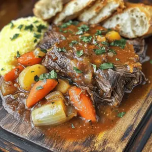 For a great Italian pot roast, you need some key ingredients. Start with: - 3 to 4 pounds chuck roast - 2 tablespoons olive oil - 4 cloves garlic, minced - 1 large onion, chopped