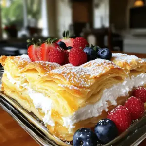The Cheesecake Crescent Rolls Casserole is a real treat. It combines creamy cheesecake and soft crescent rolls. You can enjoy it for breakfast or dessert.
