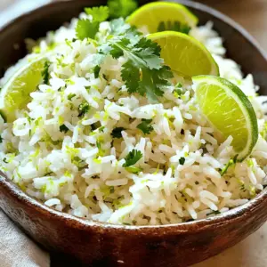 To make lime cilantro rice, gather these key ingredients: - 1 cup long-grain rice - 2 cups vegetable broth (or water) - Zest and juice of 1 lime - 1 tablespoon olive oil - 1/2 cup fresh cilantro, chopped These ingredients bring bright flavors to your dish. The lime adds zing, while cilantro gives a fresh taste. The rice serves as a perfect base. You will also need some spices to enhance the flavor: - 1 teaspoon garlic powder - 1/2 teaspoon onion powder - Salt and black pepper, to taste These simple seasonings make a big difference. Garlic and onion powders give depth, while salt and pepper balance the flavors. To finish your dish beautifully, consider these garnishes: - Fresh cilantro sprigs - Lime wedges These garnishes add a pop of color and flavor. They make your rice look great on the plate. For the full recipe, you can check out the details and enjoy this dish today! - Rinse the rice under cold water. This step helps to remove excess starch. - Boil the vegetable broth or water in a medium saucepan. Bring it to a rolling boil. - Add the rinsed rice to the boiling liquid. Stir it gently to prevent clumping. - Cover the pot with a lid and reduce the heat to low. Simmer for 15-18 minutes. The rice should become tender and absorb all the liquid. - After cooking, let the rice sit covered for 5 minutes. This helps it steam and become fluffier. - Fluff the rice gently with a fork. Mix in olive oil, lime zest, lime juice, garlic powder, onion powder, and chopped cilantro. - Season with salt and black pepper to taste. Stir everything until the flavors blend well. This method creates a bright, zesty dish that complements many meals. For the full recipe, check the earlier section. To avoid mushy rice, rinse the rice well before cooking. This step removes excess starch. It also helps keep the grains separate. Use the right water-to-rice ratio. For long-grain rice, two cups of liquid for one cup of rice works well. For fluffiness, let the rice sit after cooking. Cover it and let it steam for five minutes. This helps the grains relax. Then, fluff the rice with a fork. This keeps it light and airy. You can add more herbs to boost flavor. Try fresh parsley or green onions for a new twist. These herbs add bright notes and freshness. Incorporating spices can deepen the taste. Add a pinch of cumin or smoked paprika for warmth. These spices create layers of flavor without overpowering the dish. For creative serving, use a large bowl. This lets the rice shine and invites sharing. You can also layer it in a glass dish for a pretty display. Garnishing adds visual appeal. Place fresh cilantro sprigs on top for a pop of green. A wedge of lime on the side adds color and invites zesting right before serving. These small touches make a big impact. {{image_2}} You can use different grains for Lime Cilantro Rice. Brown rice gives a nutty taste. Quinoa adds protein and texture. Both options work well with the lime and cilantro flavors. You can also use flavored broths instead of plain water. Vegetable broth adds more depth. Chicken broth can give it a richer taste. If you want a twist, try lemon instead of lime. Lemon offers a bright flavor too. You can add vegetables like bell peppers or corn for color and crunch. Cooked beans or grilled chicken can boost the protein. Experimenting with these swaps keeps the dish fresh and exciting. Lime Cilantro Rice pairs beautifully with many dishes. It goes well with tacos, grilled meats, or stir-fried veggies. You can serve it alongside shrimp, chicken, or fish for a full meal. This rice also complements a fresh salad. The bright flavors enhance any meal you create. To store leftovers, let the rice cool first. Then, place it in an airtight container. This helps keep it fresh and tasty. You can use glass or plastic containers that seal tightly. For freezing, make sure the rice is cool. Scoop it into freezer bags. Remove as much air as you can before sealing. This keeps the rice from getting freezer burn. When you’re ready to eat it, just take it out and thaw it in the fridge overnight. To reheat, heat it in the microwave with a splash of water. Stir it well to warm it evenly. In the fridge, Lime Cilantro Rice stays good for about 4 to 5 days. Always check for signs of spoilage. If the rice looks dry or has an off smell, it’s time to toss it. Freshness is key for great flavor. To make Lime Cilantro Rice vegan, swap the olive oil for another plant-based fat. You can use coconut oil or avocado oil. Ensure your vegetable broth is vegan, as some brands may include animal products. This simple change keeps the taste rich and the dish plant-friendly. Yes, you can use brown rice! Brown rice takes longer to cook and needs more water. Use 2.5 cups of water for 1 cup of brown rice. Cook it for about 40-45 minutes, or until it’s tender. This adjustment will give you a nutty flavor and a chewier texture. Lime Cilantro Rice pairs well with many dishes. It complements grilled chicken, fish tacos, or spicy shrimp. You can also serve it with roasted veggies or black beans for a vegetarian meal. For more detailed preparation, check the Full Recipe for step-by-step guidance. Lime cilantro rice is a fresh and simple dish. We covered essential ingredients, cooking steps, and helpful tips. Use long-grain rice and add a zesty twist with lime juice. Remember to fluff the rice for the best texture. You can also make variations with different grains or vegetables. This rice pairs well with many meals. Store leftovers properly for the best taste. Enjoy experimenting with flavors and making this recipe your own!