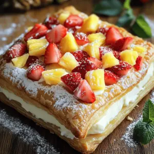 For this tasty treat, you need a few key items: - 1 package (11 oz) King's Hawaiian Sweet Rolls - 8 oz cream cheese, softened - 1/2 cup powdered sugar - 1 teaspoon vanilla extract - 1/2 teaspoon lemon juice - 1/2 cup fresh strawberries, diced - 1/4 cup fresh pineapple, diced - 1 tablespoon all-purpose flour (for dusting) - 1 egg, beaten (for egg wash) - Fresh mint leaves for garnish (optional)
