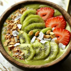 For the avocado coconut smoothie bowl, you need: - 1 ripe avocado - 1 cup coconut milk (canned or refrigerated) - 1 banana, frozen - 1 tablespoon honey or agave syrup - 1 tablespoon chia seeds - 1 teaspoon vanilla extract - Toppings: sliced fresh fruit (like kiwi or strawberries), granola, coconut flakes, pumpkin seeds