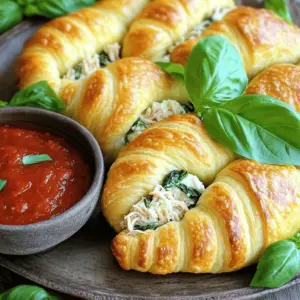 Chicken Parmesan pillows are a fun twist on the classic chicken Parmesan dish. They combine savory chicken with rich cheeses and fresh spinach, all wrapped in flaky dough. The result is a tasty, hand-held treat that feels like comfort food in every bite.