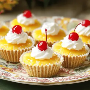 To make the mini pineapple upside-down cheesecakes, here's what you need:
