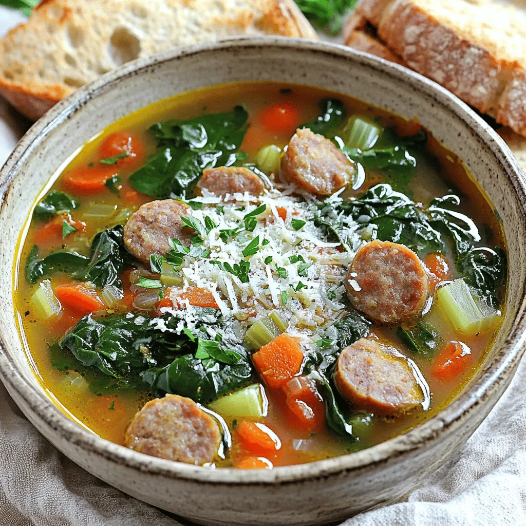 The best sausage soup starts with great ingredients. You want to choose the right sausage for flavor. Italian sausage works well, whether hot or mild. This sausage brings a rich taste that makes the soup shine.