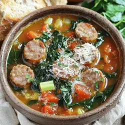 The best sausage soup starts with great ingredients. You want to choose the right sausage for flavor. Italian sausage works well, whether hot or mild. This sausage brings a rich taste that makes the soup shine.