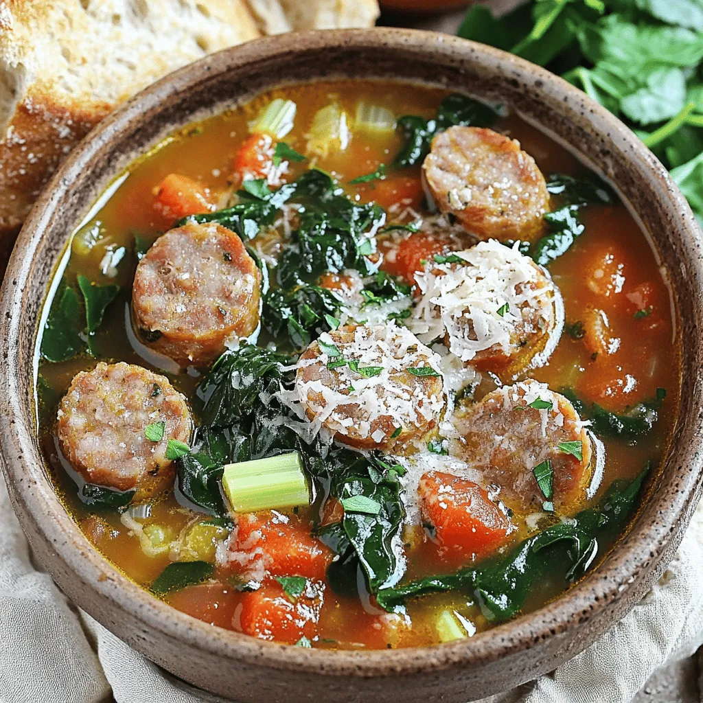 The best sausage soup starts with great ingredients. You want to choose the right sausage for flavor. Italian sausage works well, whether hot or mild. This sausage brings a rich taste that makes the soup shine.