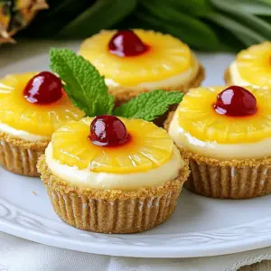 To make your mini pineapple upside down cheesecakes, you need some key ingredients. Here’s a list: