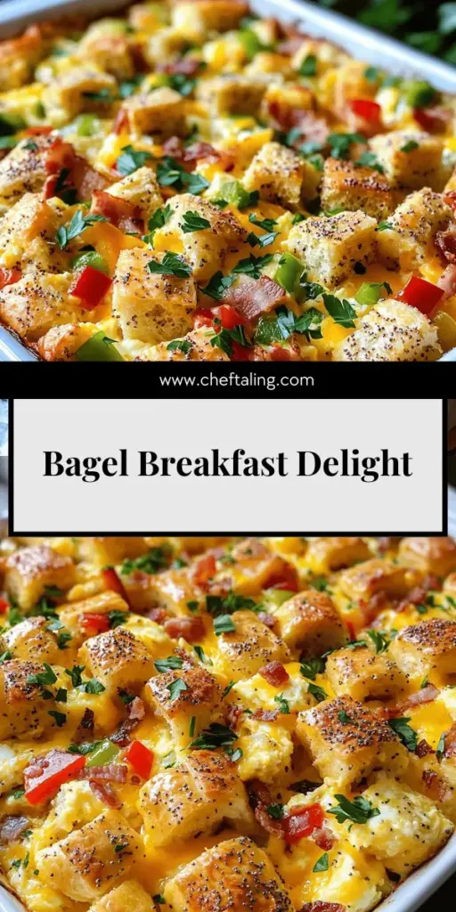 Start your day with a delicious twist on breakfast! This Bagel Breakfast Casserole is an easy-to-make, flavorful dish featuring everything bagels, eggs, and savory toppings that your whole family will love. Perfect for busy mornings or weekend brunches, it's customizable to suit your tastes. Discover the full recipe and tips to make it your own. Click through to bring this mouthwatering breakfast to your table!