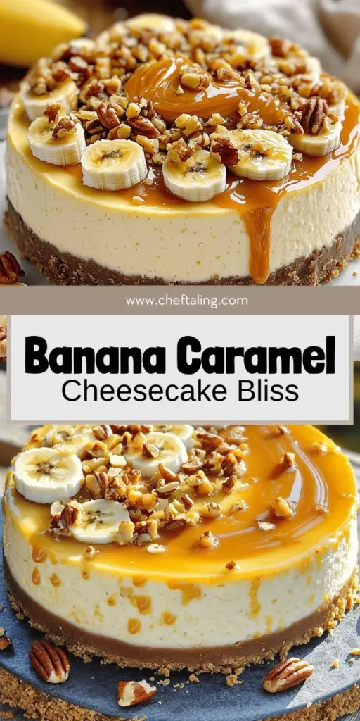Indulge in the sweet and creamy delight of my Irresistible Banana Caramel Nut Cheesecake! Perfect for any occasion, this recipe combines rich bananas, velvety cheesecake, and luscious caramel for a dessert that will impress everyone. Follow my step-by-step guide for tips and variations that make this cheesecake uniquely yours. Dive into this treat and create memories—click through to explore the full recipe!