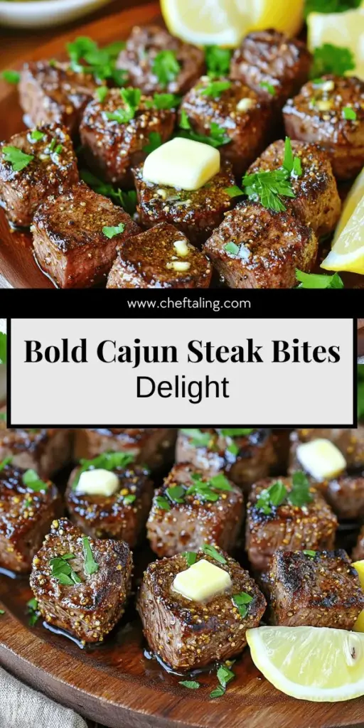 Indulge in the mouthwatering goodness of Cajun Garlic Butter Steak Bites that will elevate your dinner experience! This easy-to-follow recipe features tender sirloin steak cubes infused with bold Cajun spices and rich garlic butter for an irresistible flavor boost. Perfect for impressing guests or treating yourself, these savory bites are sure to be a hit. Click through to discover the full recipe and start cooking these delicious steak bites today!