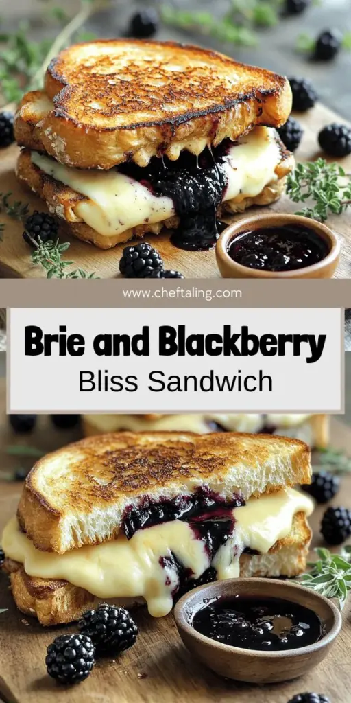 Elevate your sandwich game with this mouthwatering Blackberry Balsamic and Brie Grilled Cheese Delight! Experience the perfect blend of sweet blackberries, tangy balsamic, and creamy brie all nestled between crispy sourdough. Follow our easy step-by-step guide and discover tips for a perfect melt. Perfect for impressing your friends at dinner or enjoying a gourmet lunch. Click to explore the full recipe and enjoy a delicious twist on a classic!