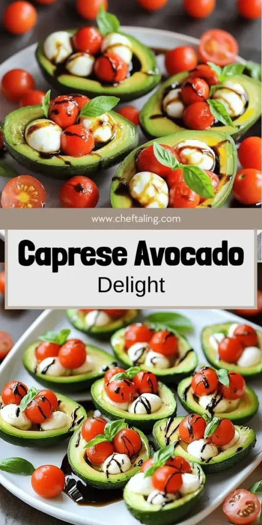 Elevate your next meal with Caprese stuffed avocados, a fresh and tasty dish that's as stunning as it is simple to make! This delightful recipe combines creamy avocados, juicy tomatoes, and rich mozzarella for a flavor explosion. Discover easy preparation steps, essential tips for freshness, and creative add-ins to customize your dish. Click through for the full recipe and impress your guests with this delicious creation!