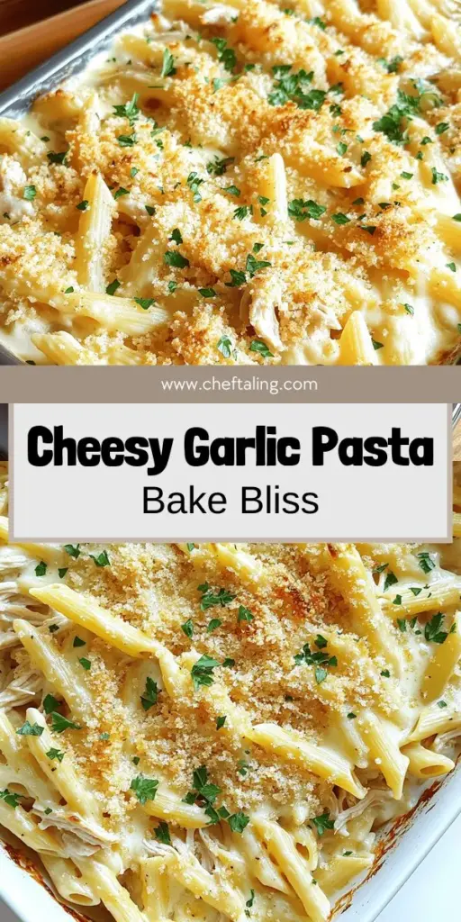 Indulge in the comforting flavors of Cheesy Garlic Parmesan Chicken Pasta Bake Delight! This creamy and cheesy dish combines tender chicken, vibrant garlic, and rich Parmesan for a meal that's easy to whip up and perfect for any occasion. Discover essential tips for making it extra special, plus fun variations to suit your taste. Click through to explore this delicious recipe and transform your dinner into a cheesy masterpiece!