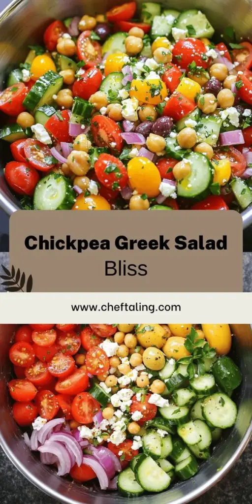 Discover the vibrant flavors of Greek Salad with Chickpeas, your new favorite healthy dish! This quick and nutritious recipe combines chickpeas, fresh veggies, and feta cheese for a delicious meal that's perfect for lunch or dinner. Packed with protein and vitamins, this salad is easy to customize. Ready to elevate your meals? Click through to explore the full recipe and tips for making the perfect Greek salad that everyone will love!