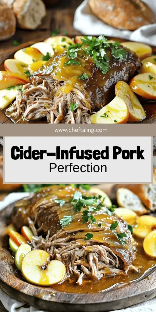 Indulge in a deliciously comforting meal with my Slow-Cooked Pork Shoulder with Apple Cider Delight. This recipe combines tender pork shoulder with the rich sweetness of apple cider for a dish that’s perfect for any occasion. Follow simple steps to create a flavorful feast that will wow your guests or make dinner cozy at home. Click through to explore the full recipe and discover mouthwatering tips that elevate this dish!
