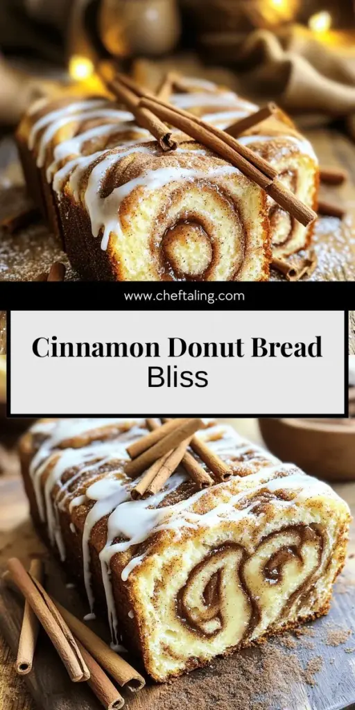 Delight in the sweet aroma of freshly baked Cinnamon Donut Bread! This simple recipe combines soft, fluffy bread with a swirl of cinnamon goodness, perfect for breakfast or a snack. Discover easy ingredients and step-by-step instructions to impress your loved ones with your baking skills. Ready to make some magic in your kitchen? Click through to explore this irresistible treat and get baking today!