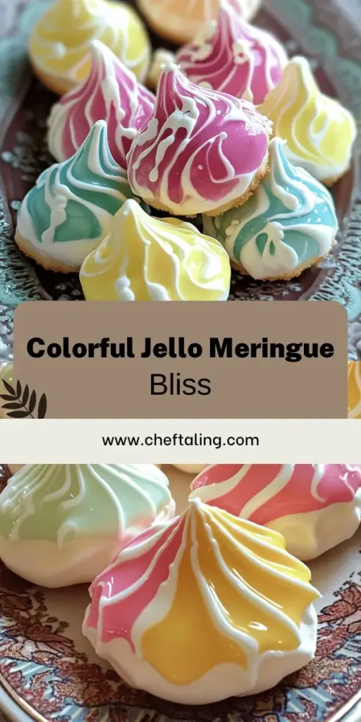 Brighten your day with Easy Jello Meringue Cookies! These fun and colorful treats are perfect for any occasion. Discover the simple steps to create light and airy meringues, along with tips for customizing flavors and getting kids involved in the baking fun. Whether for a party or a special treat, these cookies are sure to impress. Click through to explore the full recipe and start your meringue adventure today!