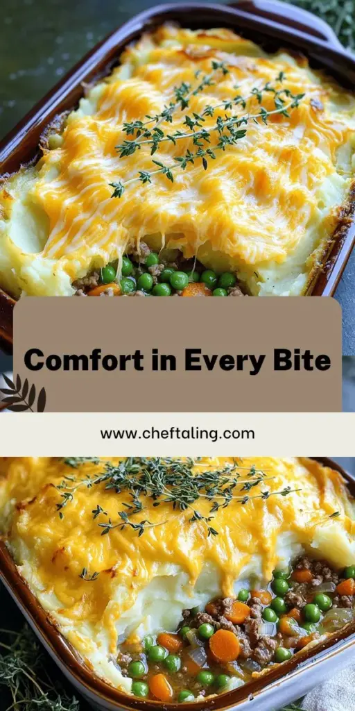 Discover the ultimate comfort food with this flavorful Shepherd's Pie recipe! Learn how to combine tender meat, fresh veggies, and creamy mashed potatoes into a hearty dish that everyone will love. Whether you're a beginner or a seasoned chef, our step-by-step guide ensures success every time. Plus, explore variations for dietary needs and creative twists. Click through to uncover all the delicious details and make your own comforting Shepherd's Pie today!