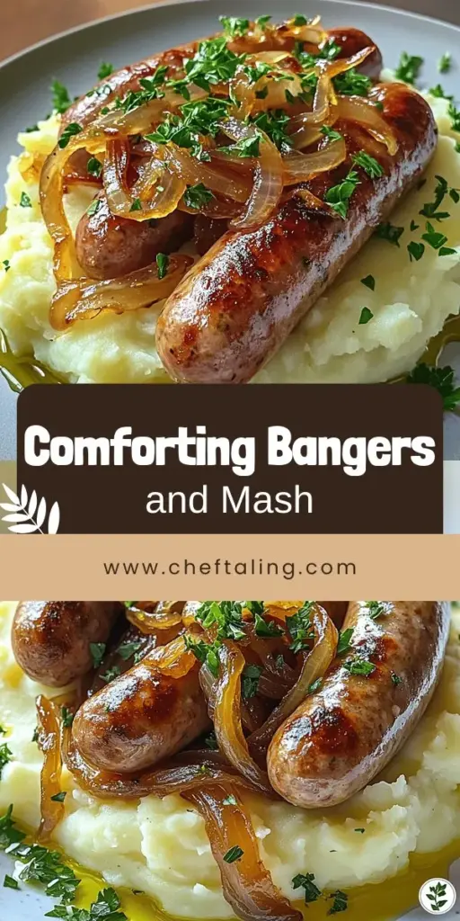 Discover the ultimate comfort food with my savory bangers and mash recipe! This easy-to-follow guide will teach you how to make delicious sausages served over creamy mashed potatoes that the whole family will adore. With customizable options for dietary needs and flavor enhancements, you'll love creating this classic dish. Click through to explore the full recipe and elevate your dinner plans with a hearty meal that's sure to please!