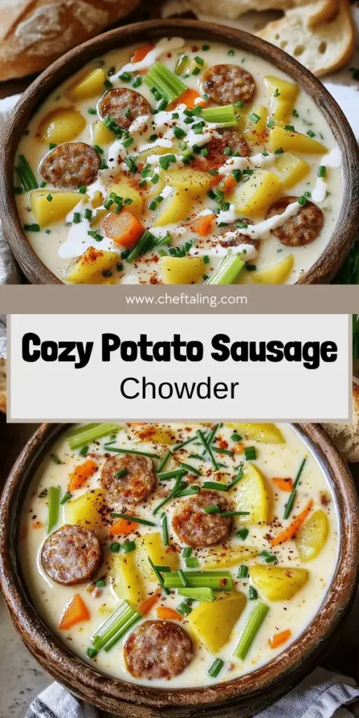 Warm up your evenings with my Homemade Potato and Sausage Chowder, a simple delight that combines creamy potatoes, smoky sausage, and vibrant vegetables for a cozy meal. This easy-to-follow recipe makes it perfect for weeknight dinners or chilly weekends. Discover tips for achieving the ideal texture and delicious flavor enhancements. Ready to savor this comforting dish? Click through to explore the full recipe and start cooking!