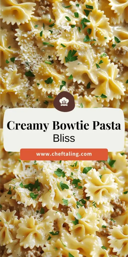 Elevate your dinner game with this Creamy Garlic Parmesan Bowtie Pasta with Beef! This delicious dish is rich and satisfying, perfect for impressing your family. In just a few easy steps, you can create a flavorful meal everyone will adore. Discover tips for making it extra creamy, meal prep strategies, and tasty variations. Ready to cook up a storm? Click through for the full recipe and start creating your new favorite dinner today!