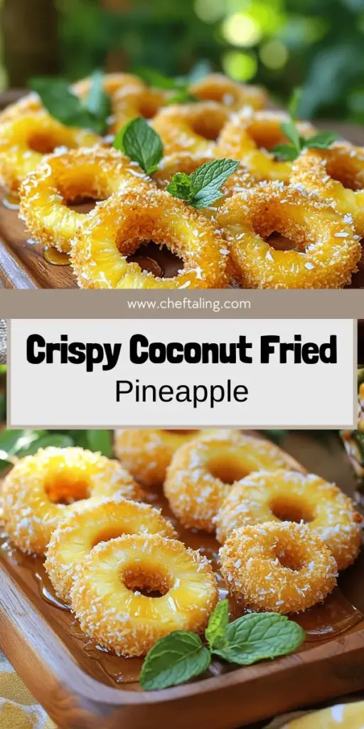 Indulge your senses with this Fried Pineapple with Coconut Crust recipe! This delightful dessert combines the sweetness of ripe pineapple with a crispy coconut coating, making every bite a tropical escape. Easy to prepare and perfect for sharing, you'll love how simple ingredients transform into an irresistible treat. Ready to impress your friends or enjoy a special sweet moment? Click through for the full recipe and discover the magic of frying pineapple!