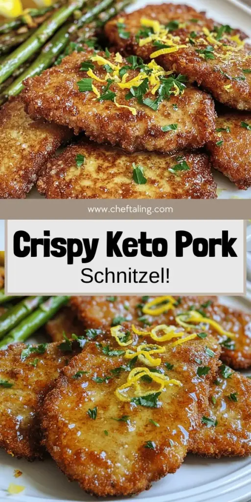 Indulge in a flavorful and crispy Keto Pork Schnitzel with Lemon Butter Sauce that's perfect for your low-carb lifestyle! This quick and easy recipe will teach you how to achieve the ideal crunch with almond flour and Parmesan. The zesty lemon butter sauce takes it over the top, making it a meal to remember. Click to explore the full recipe and discover tips to make your schnitzel shine on the dinner table!