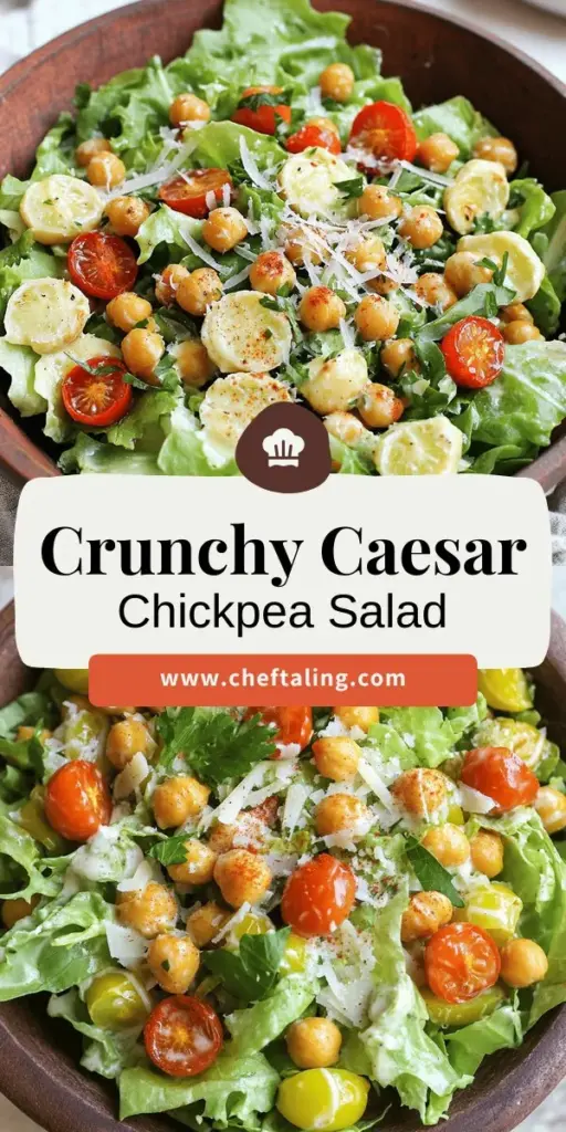 Elevate your salad experience with this Caesar Salad with Roasted Chickpeas, a healthy delight that's bursting with flavor! Crispy chickpeas, fresh romaine, and tangy dressing create a satisfying meal that's easy to whip up. Discover simple steps and helpful tips to customize your salad to perfection. Ready to impress your taste buds? Click through to explore this delightful recipe and start enjoying a nutritious twist on a classic favorite!