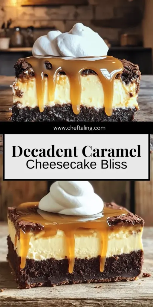 Craving a dessert that's truly indulgent? Try my Caramel Brownie Cheesecake, where fudgy brownie meets creamy cheesecake, all drizzled with luscious caramel. This rich delight will satisfy your sweet tooth like no other! Follow my easy step-by-step recipe to create this decadent dessert perfect for any occasion. Click through to explore the full recipe and impress your friends and family with this delightful treat!
