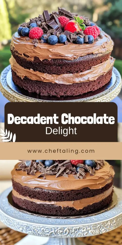 Indulge in the ultimate dessert experience with this Classic Chocolate Cake, a deliciously rich and moist treat that's sure to impress! You'll find easy steps to make this cake using simple ingredients. Learn tips for mixing, baking, and presenting your masterpiece beautifully. Ready to elevate your baking skills? Click through for the full recipe and embark on a sweet journey that leads to a perfect chocolate delight!