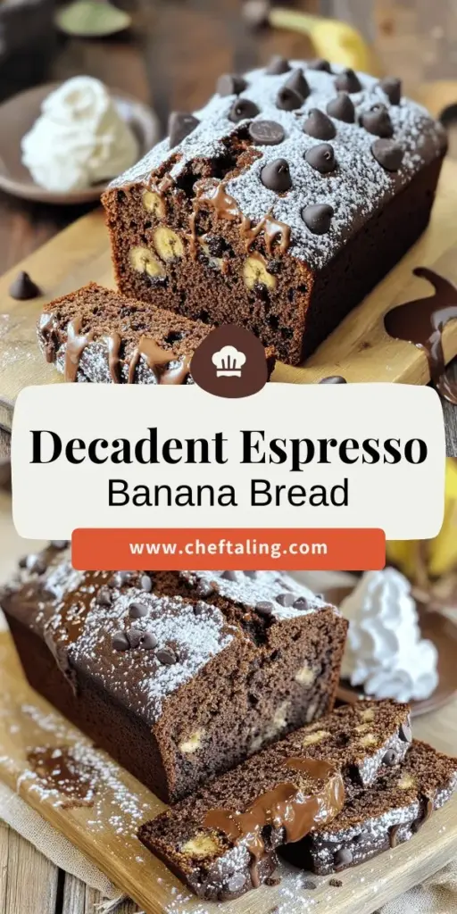 Indulge in the ultimate chocolate espresso banana bread that combines rich chocolate with the bold flavor of espresso for a delicious treat! Perfect for breakfast or dessert, this easy recipe guides you through essential ingredients, step-by-step instructions, and fun personalization tips. Don't miss out on this delectable loaf that will become your new favorite! Click to explore the full recipe and get baking today!
