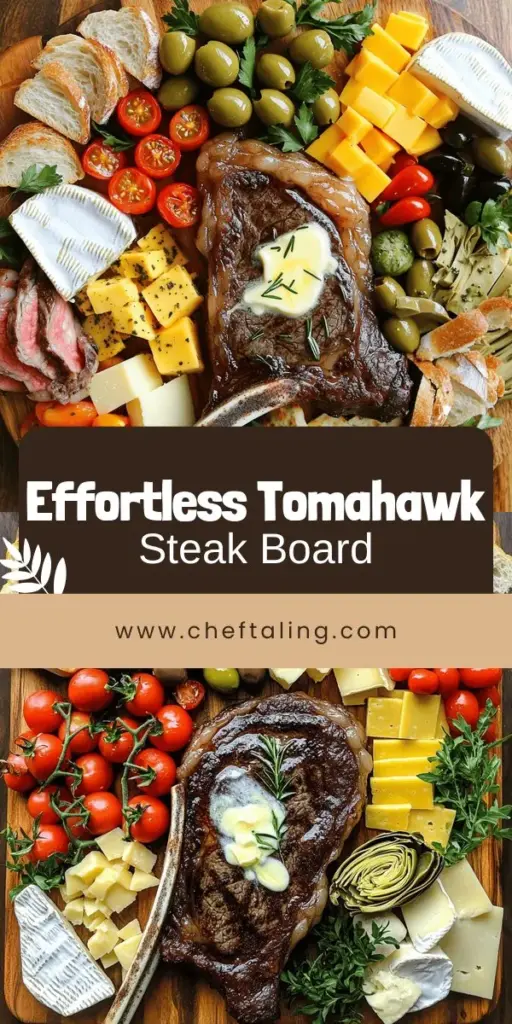 Impress your friends at your next gathering with a delicious Tomahawk Steak Board that’s easy to make! This guide covers everything from selecting the perfect steak to seasoning, cooking methods, and stunning presentation tips. Discover savory ingredients that elevate your meal and creative pairings to satisfy every palate. Ready to create a show-stopping masterpiece? Click through to explore the full recipe and get cooking!